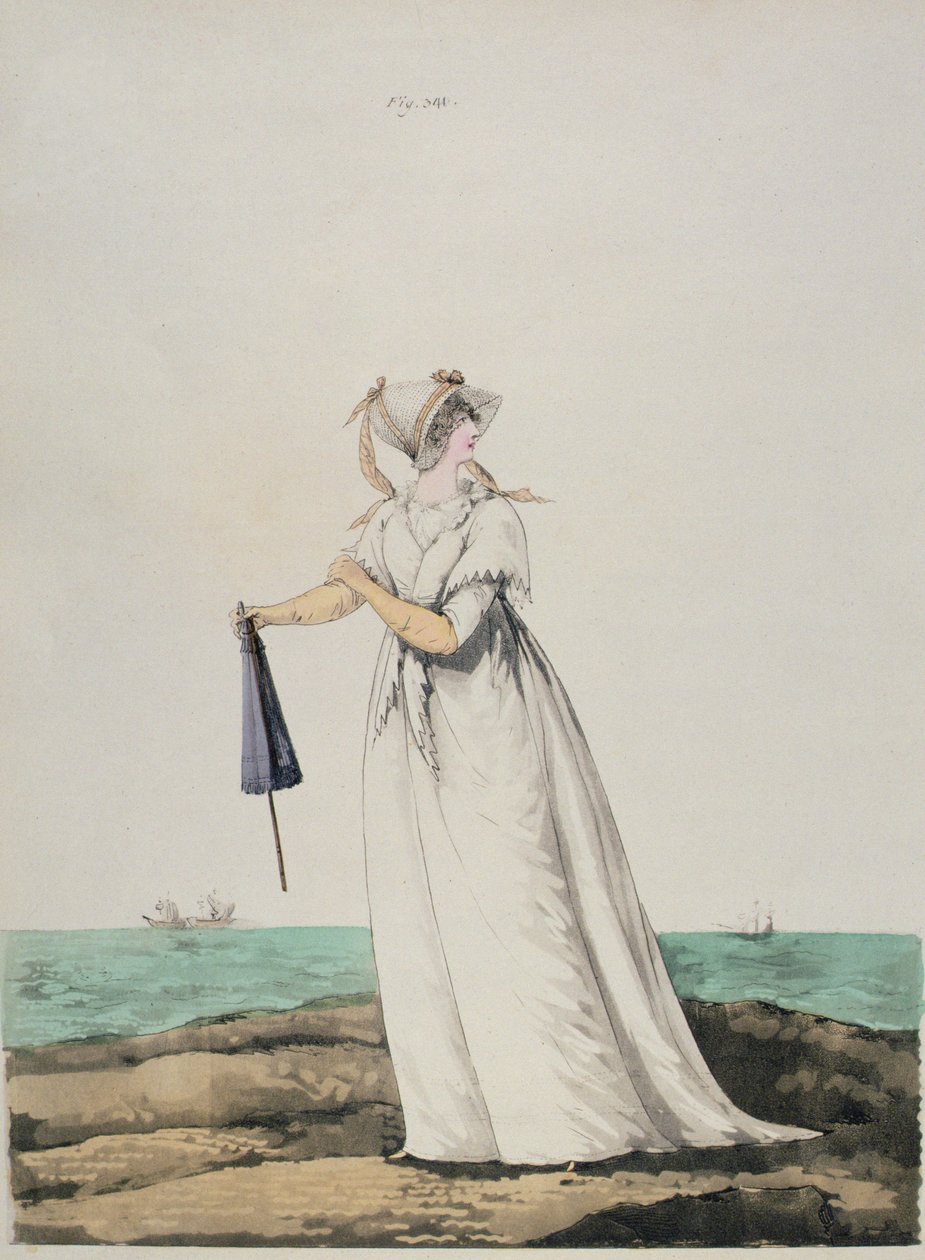 N. Heideloff'un "Moda Galerisi"nden deniz kenarındaki sabah elbisesi, 1802 by Nicolaus von Heideloff