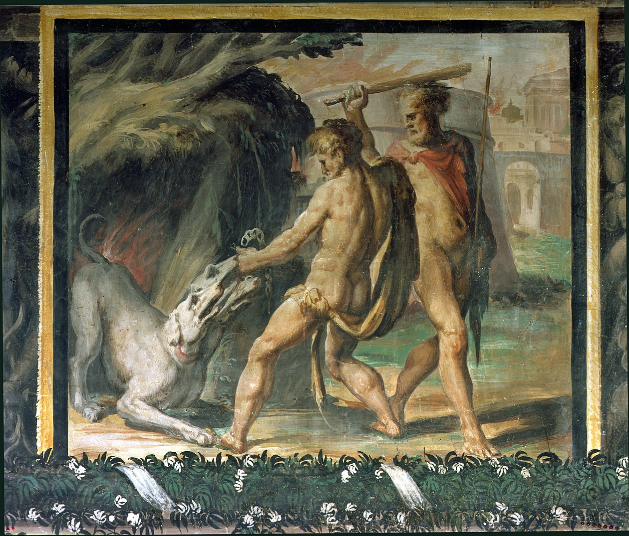 Herkül ve Cerberus by Nicolo dell Abate