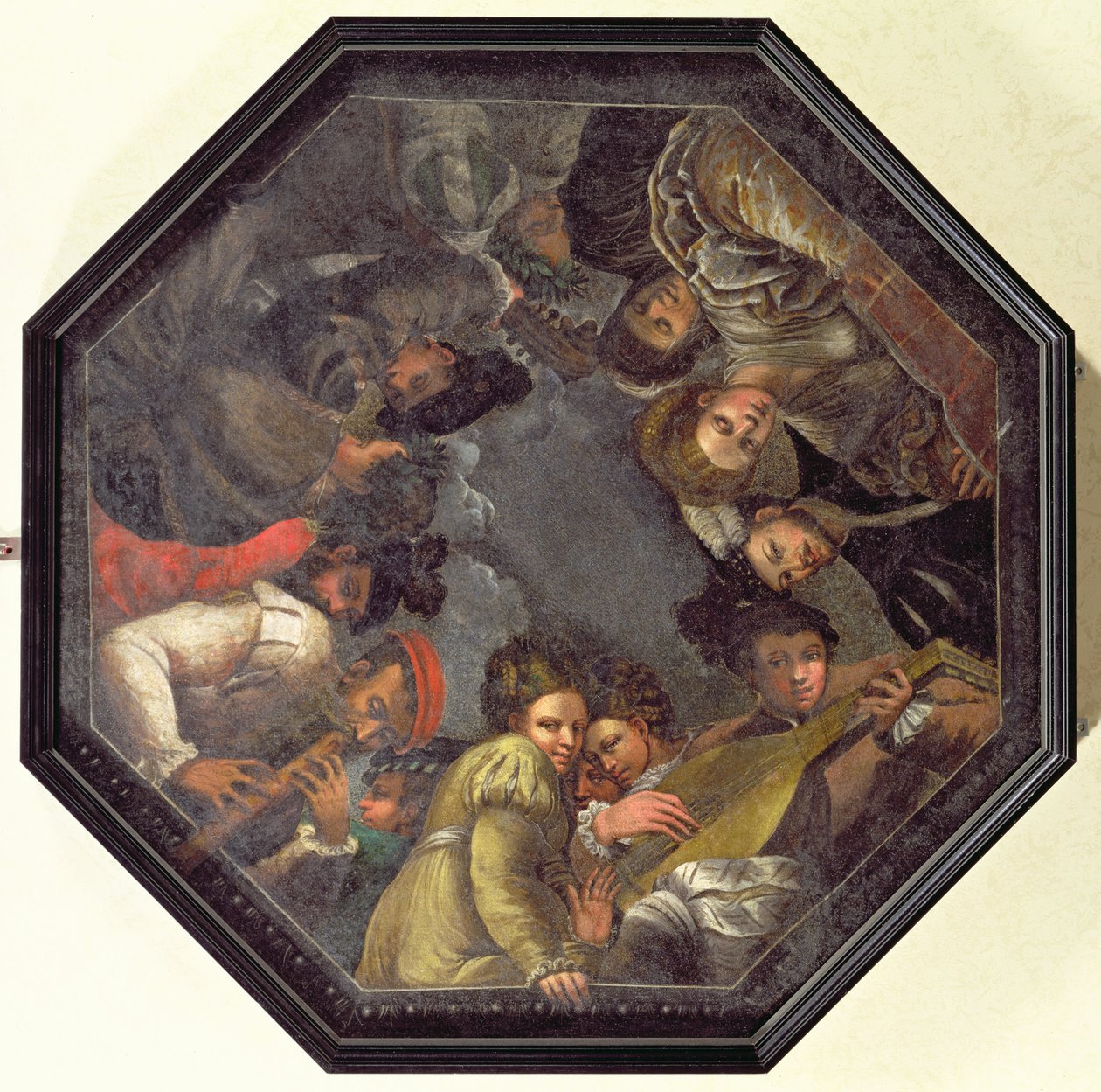 Müzik aletleri ile Boiardo ailesi by Nicolo dell Abate