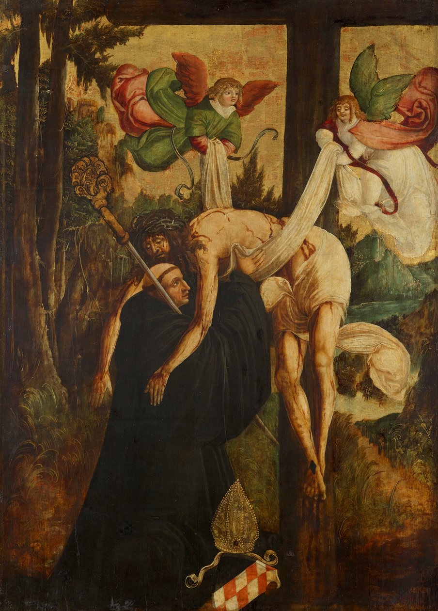 Vizyon des hl. Bernhard by Niederösterreichischer Maler (Umkreis Meister von Pulkau)