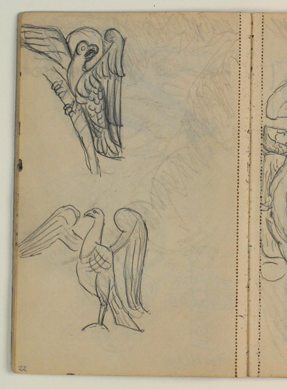 Kuşların çalışmaları, muhtemelen modele göre by Niels Larsen Stevns