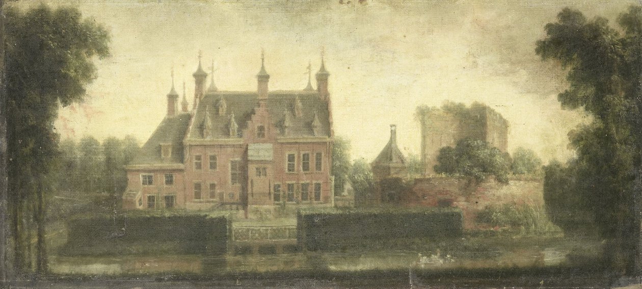 Nieuw Teylingen Kalesi, c.1785 (tuval üzerine yağlıboya) by Niels Rode
