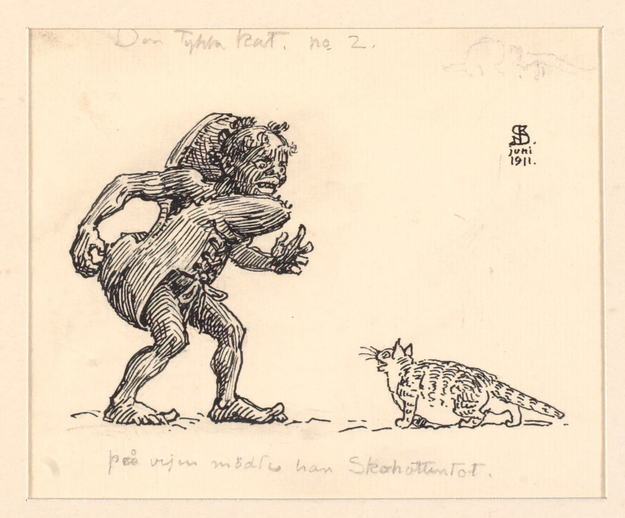 Şişman Kedi için İllüstrasyon by Niels Skovgaard