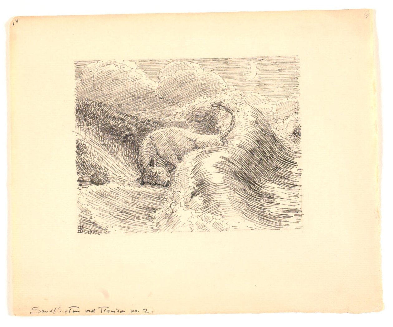 "Sandflugten ved Tisvilde" için illüstrasyon by Niels Skovgaard