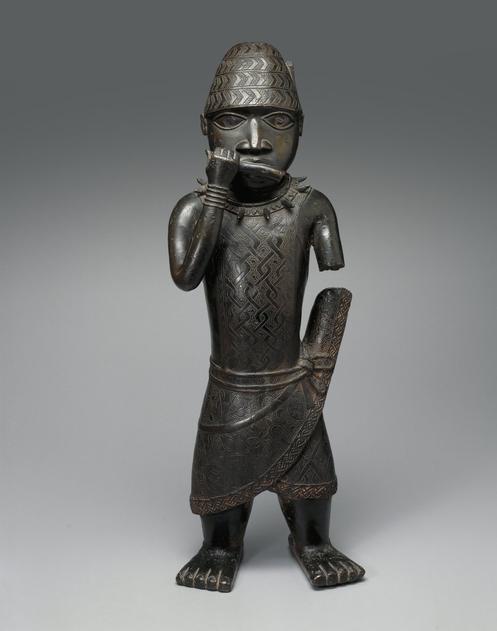 Hornblower figürü, Nijeryalı, c.1504-50 (bakır alaşımı) by Nigerian School