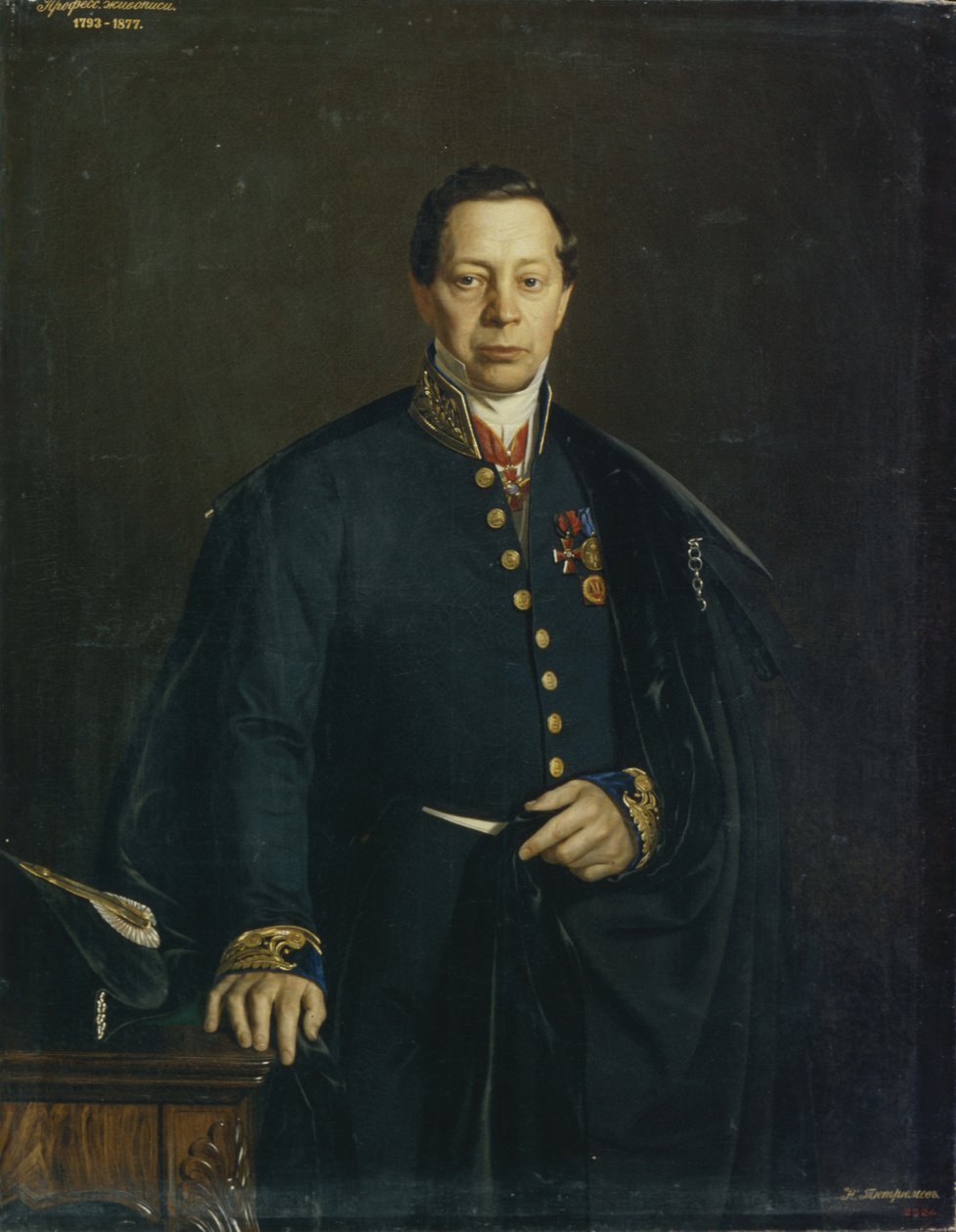Sanatçının portresi Pyotr Basin 1794-1881, 1857 by Nikanor Leontievich Tiutriumov