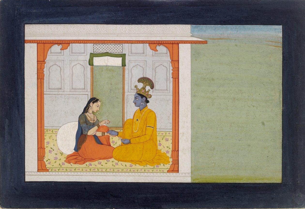 Nayika sevgilisinin yeni yüzüğü 1780-1785 hakkında yorum yapıyor by Nikka