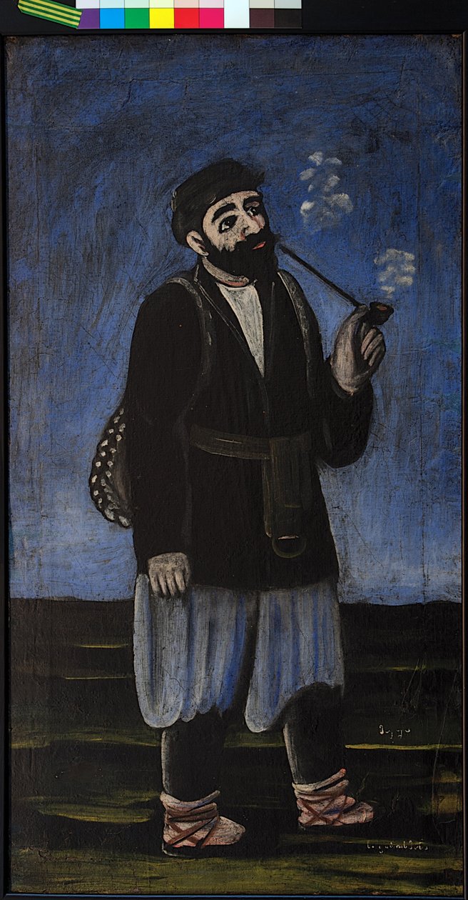 Porter Soso par Pirosmani (Pirosmanashvili), Niko (1862-1918). Muşamba üzerine yağlı boya, ebat : 77x42 by Niko Pirosmanashvili