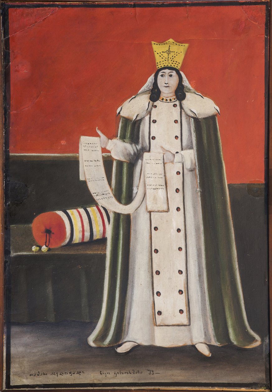 Reine Tamar (Thamar) de Georgie (1160-1213) - Kraliçe Tamar par Pirosmani (Pirosmanashvili), Niko (1862-1918). Karton üzeri yağlı boya, ebat : 90x70 by Niko Pirosmanashvili