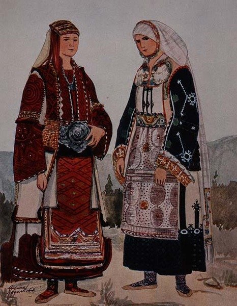 Makedon kostümü kroki by Nikola Arsenovic