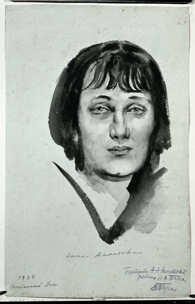 Anna Akhmatova'nın Portresi (1889-1966), 1927 by Nikolai Adrianovich Tyrsa