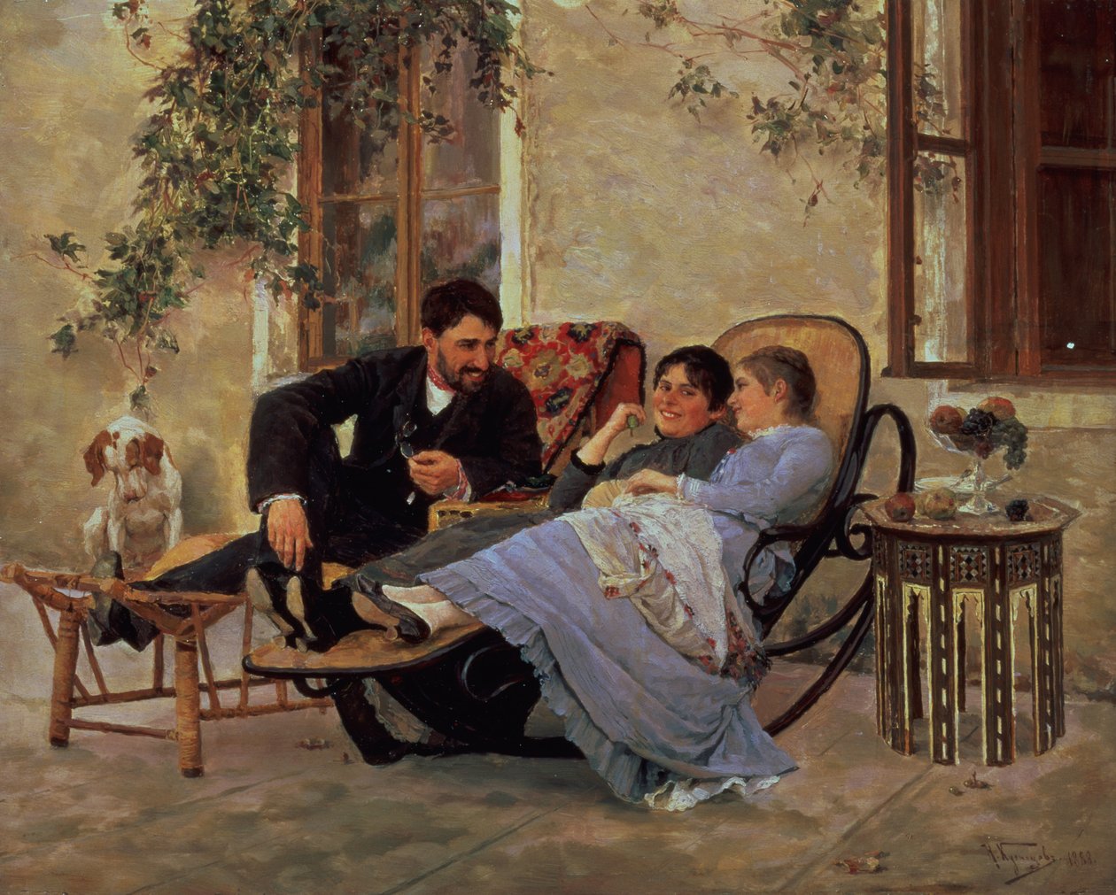 Akşam yemeğinden sonra, 1888 by Nikolai Dmitrievich Kuznetsov