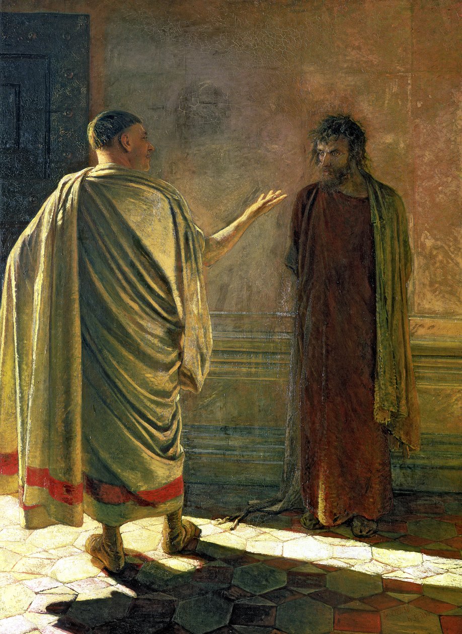 Hakikat Nedir (Mesih ve Pilatus) 1890 by Nikolai Nikolaevich Ge