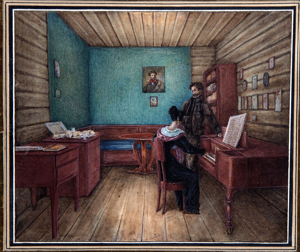 Kont Serge Volkonski (1788-1865) ve karısı (Maria Volkonskaia,?) Peter ve Paul Kalesi