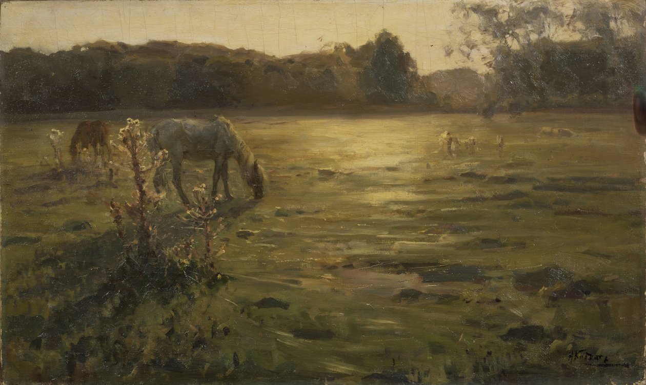 Çayırdaki atlar by Nikolai Alexandrovich Klodt