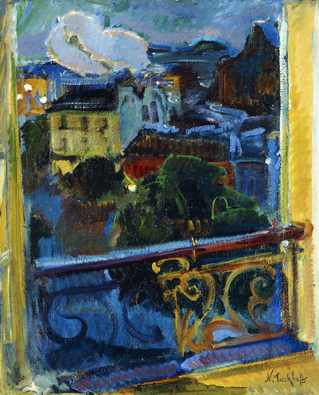 Paris, Montparnasse Geceleri, 1905 dolayları (tuval üzerine yağlı boya) by Nikolai Alexandrovich Tarkhoff