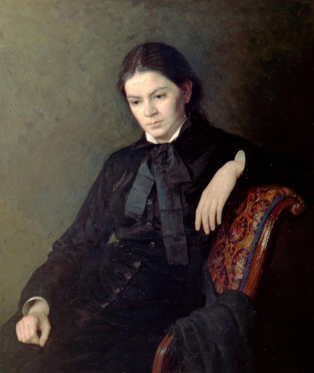 Bilinmeyen Bir Hanımın Portresi by Nikolai Alexandrovich Yaroshenko