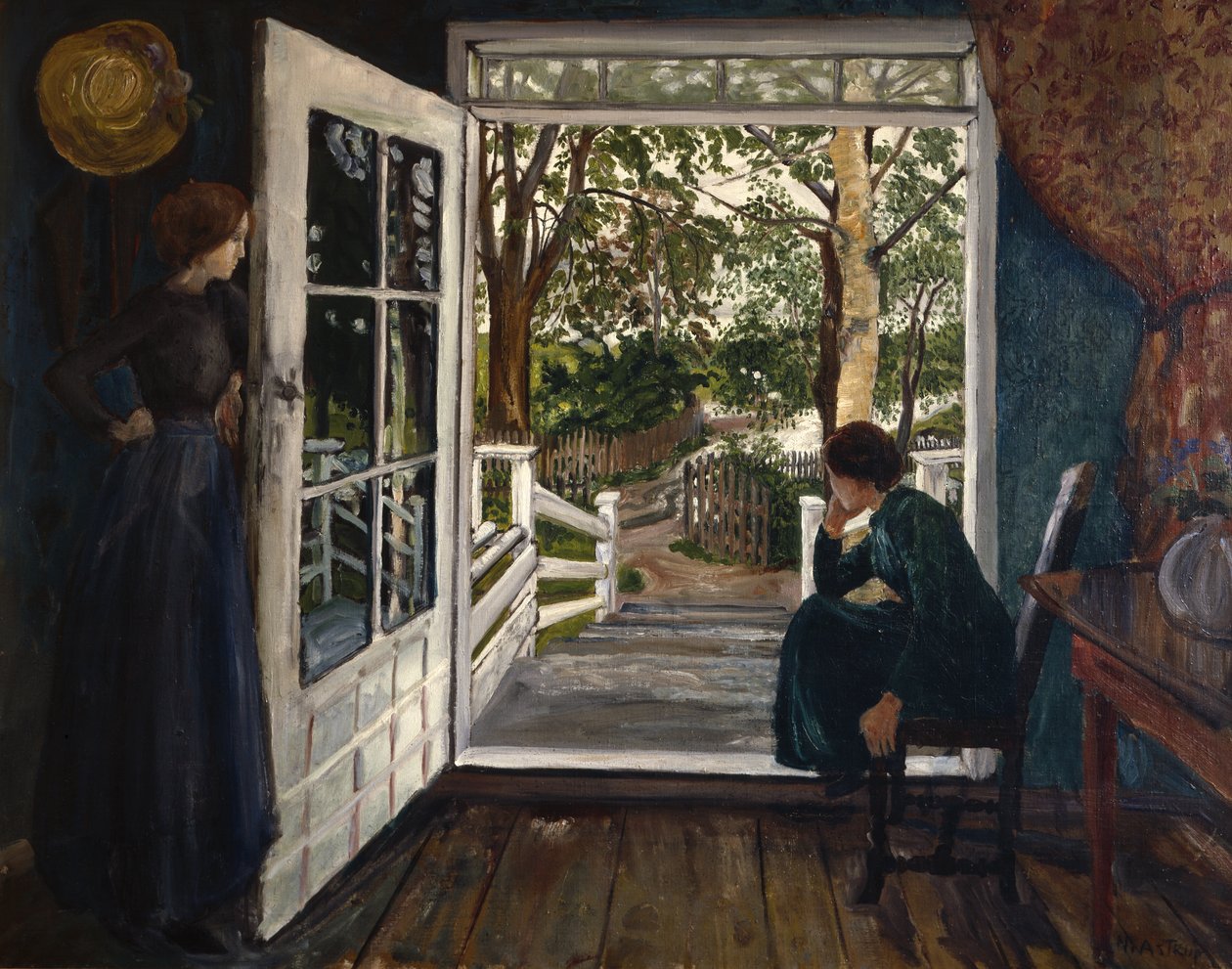 Bahçe Odası Kapısında (tuval üzerine yağlı boya) by Nikolai Astrup