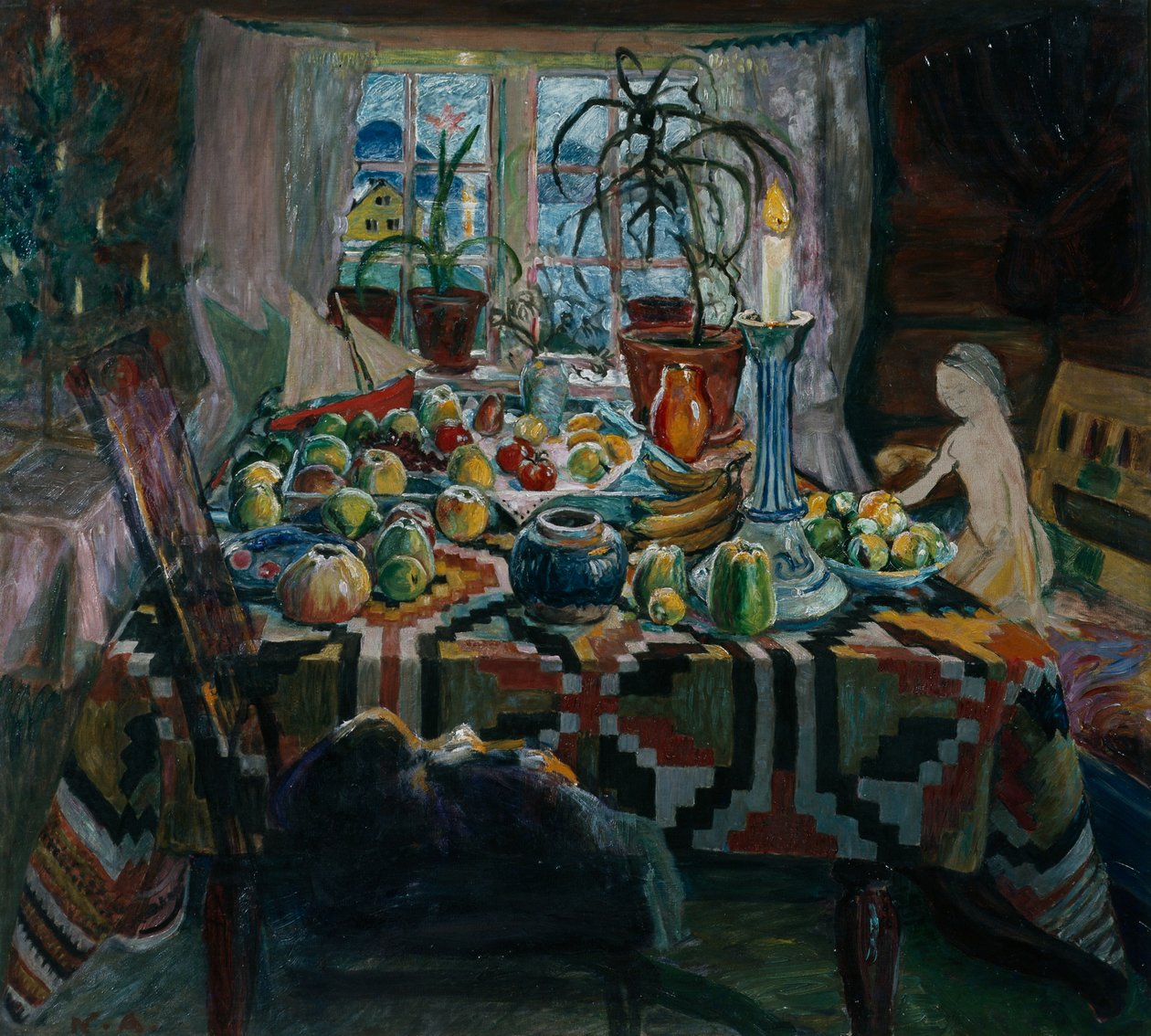 Noel Günü (tuval üzerine yağlı boya) by Nikolai Astrup