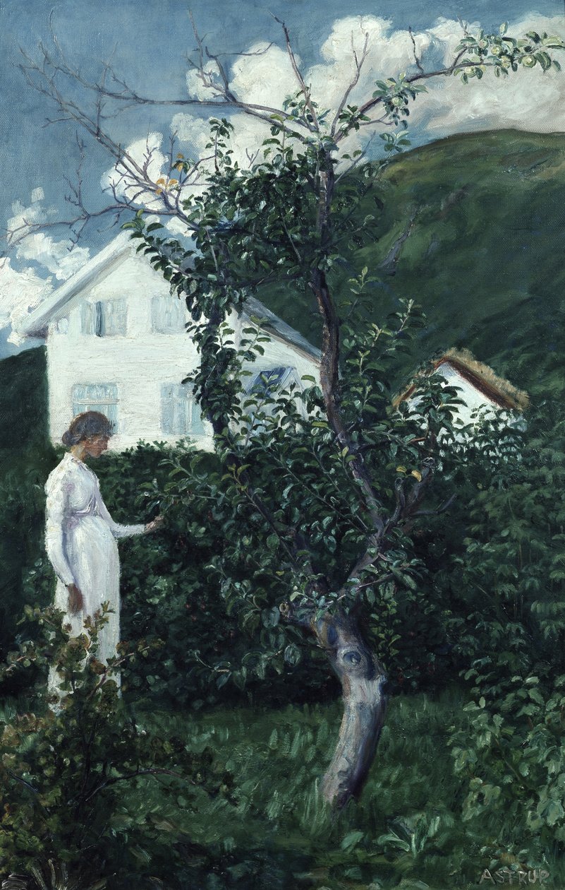 Geçen yaz günleri, c.1911 (tuval üzerine yağlı boya) by Nikolai Astrup