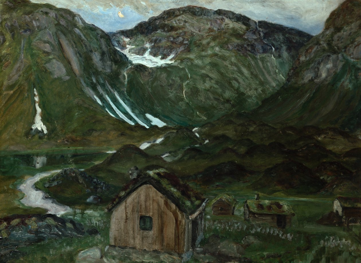 Ay ışığında mera by Nikolai Astrup
