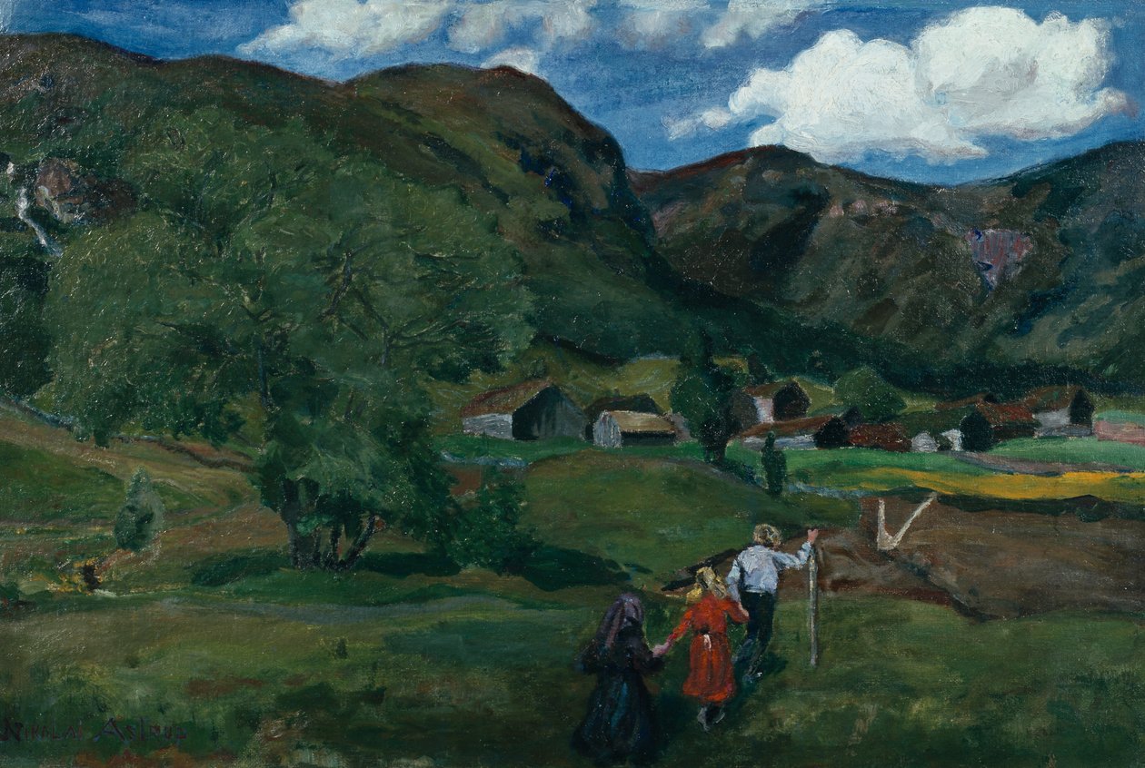 oynayan çocuklar by Nikolai Astrup