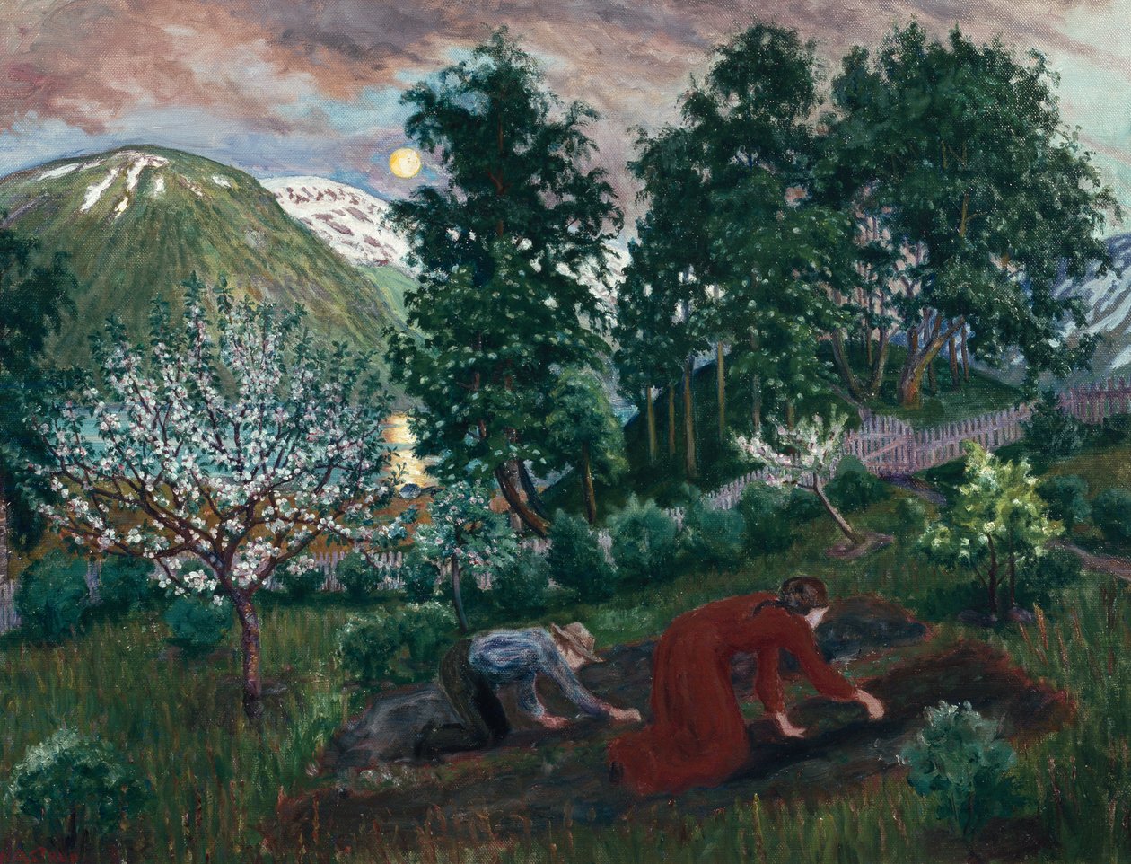 Bahçede bahar gecesi, c. 1908 by Nikolai Astrup