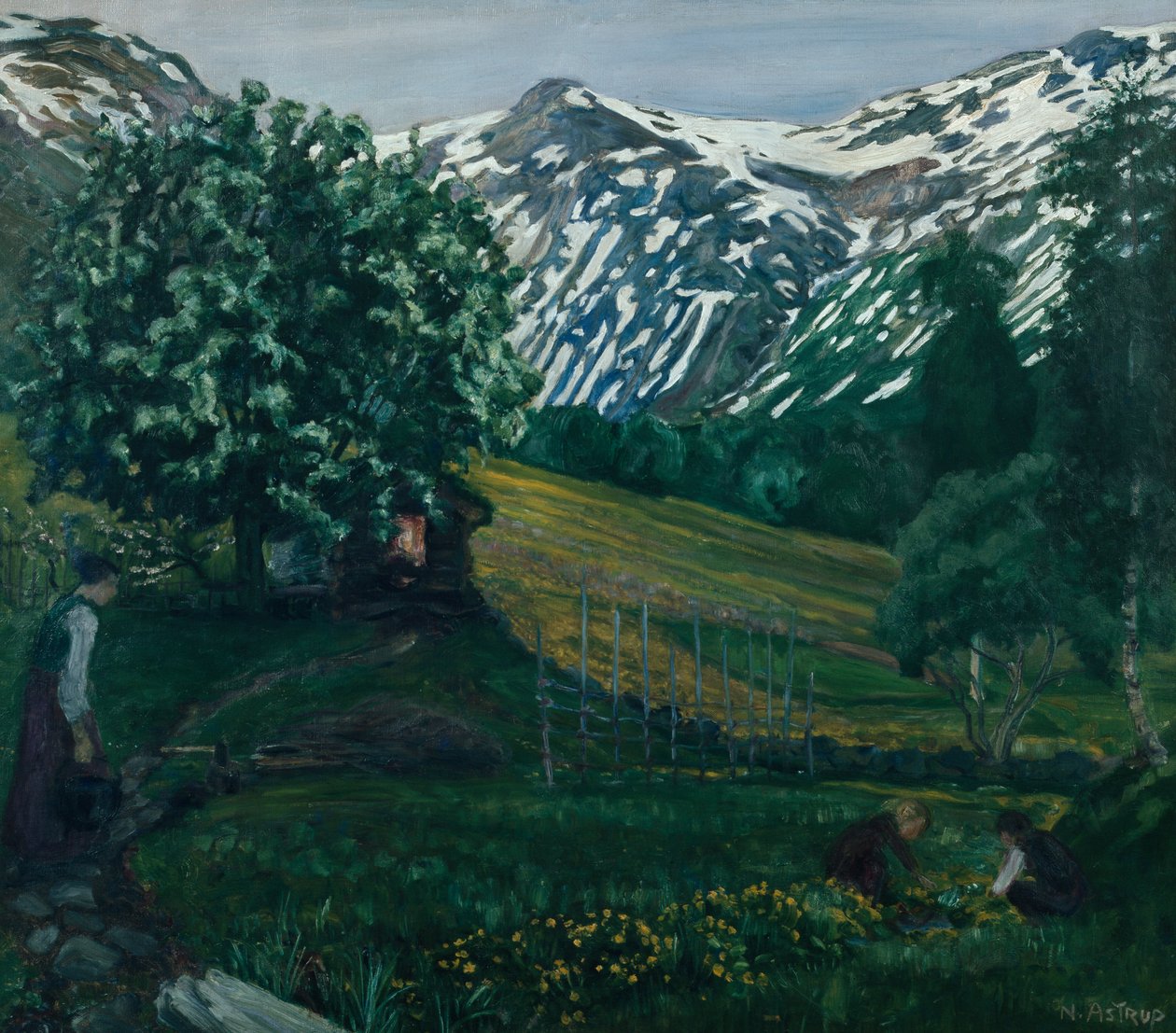 Bahar gecesi smieheggen, c.1918 by Nikolai Astrup