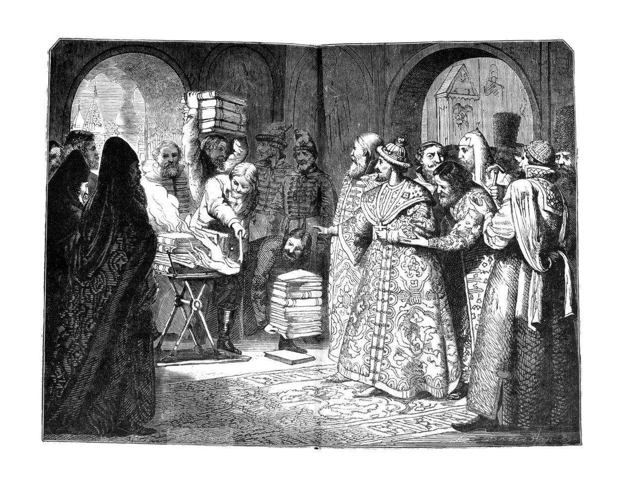 Çar Fyodor III, Rus Asalet Kitaplarını yakmak 1682, 1880