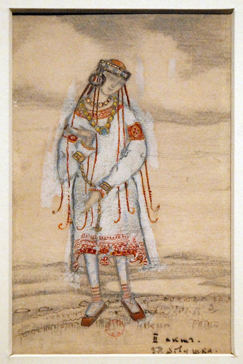 Bale için kostüm tasarımı Bahar Ayini Le Sacre du Printemps, I. Stravinsky, 1912 by Nikolai Konstantinowitsch Roerich