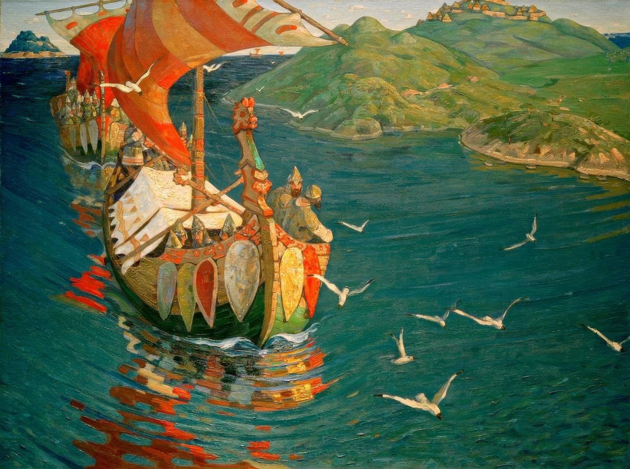denizaşırı tüccarlar by Nikolai Konstantinowitsch Roerich