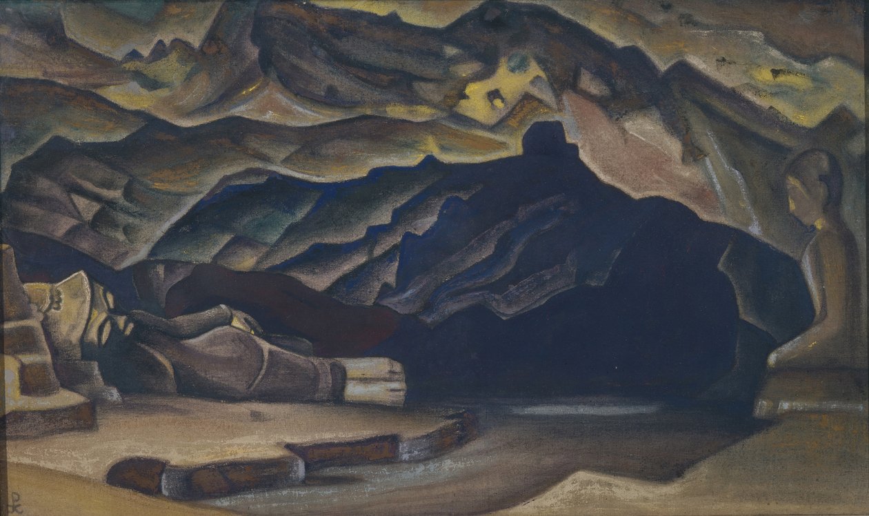 Parinirvana, 1935-1936 by Nikolai Konstantinowitsch Roerich