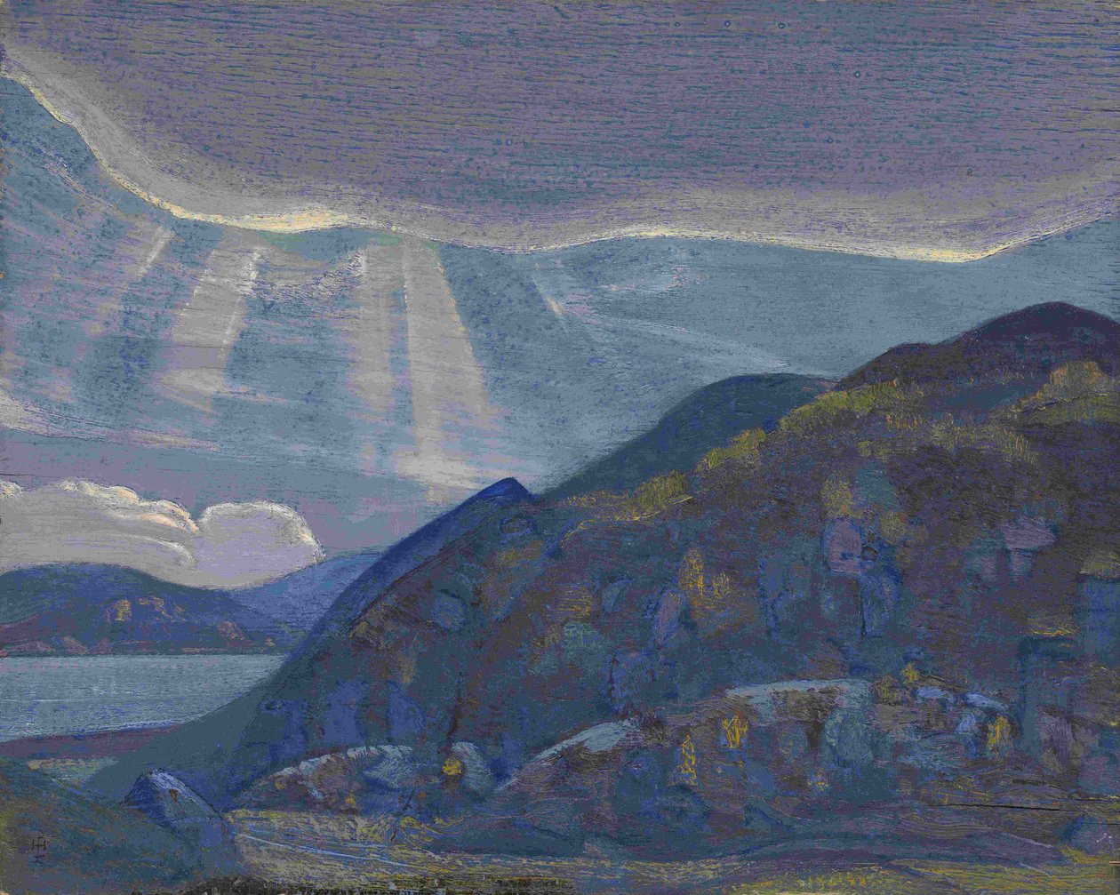 Ladoga serisinden Kayalar ve Uçurumlar, 1917-1918 by Nikolai Konstantinowitsch Roerich