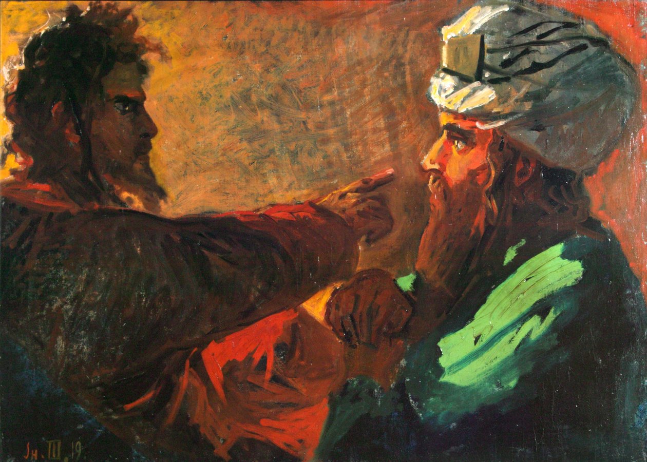 Mesih ve Nikodemus Çalışması, 1889 by Nikolai Nikolayevich Ge