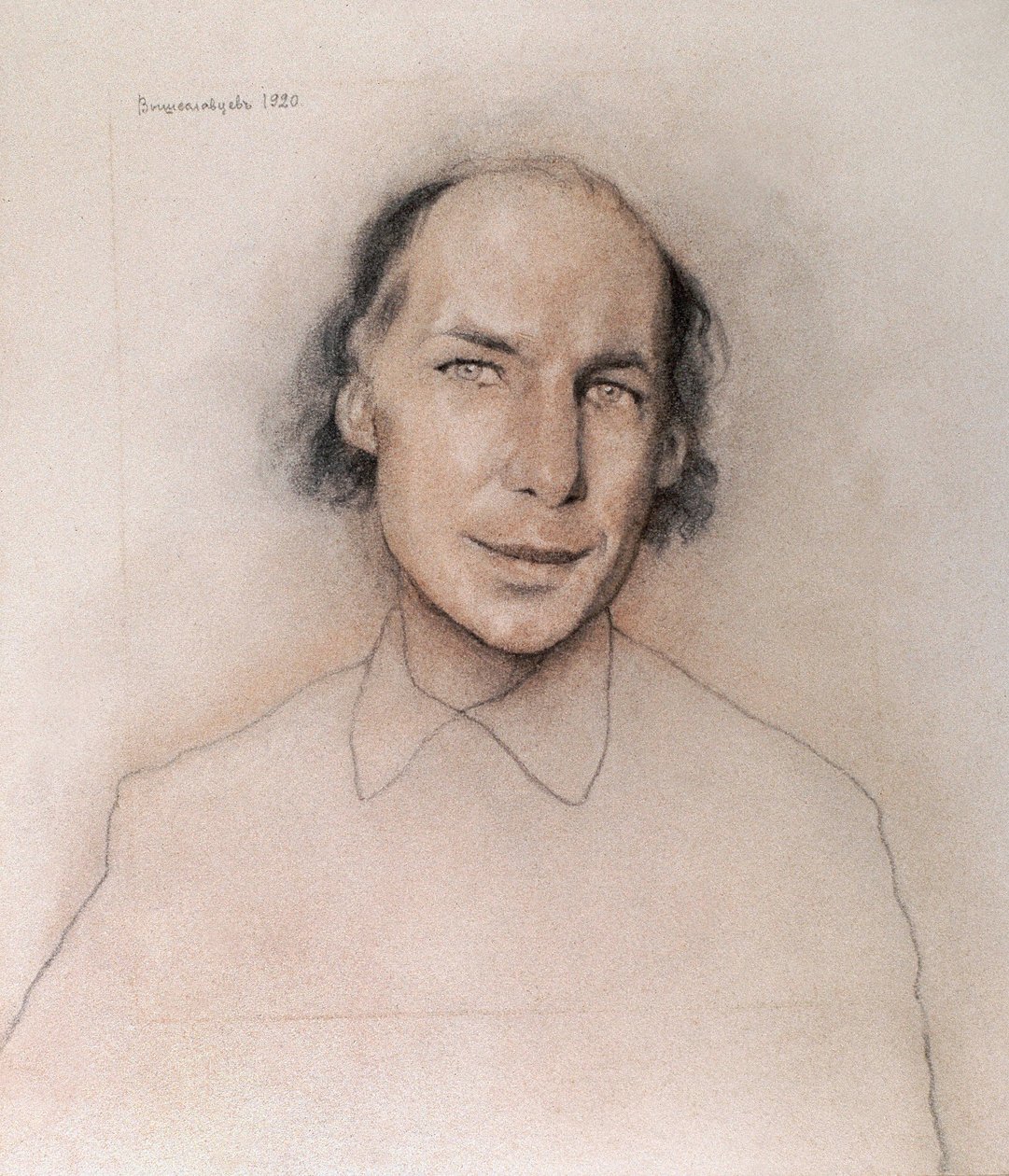 Rus yazar Andrei Biely'nin (veya Belyj veya Beli'nin) portresi by Nikolai Nikolayevich Vysheslavtsev