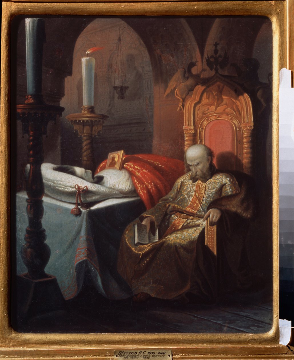Korkunç İvan ve oğlu İvan, 16 Kasım Cuma günü by Nikolai Semenovich Shustov