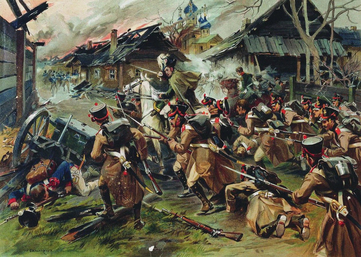 Maloyaroslavets Muharebesi 24 Ekim 1812, 1900-1910 by Nikolai Semyonovich Samokish