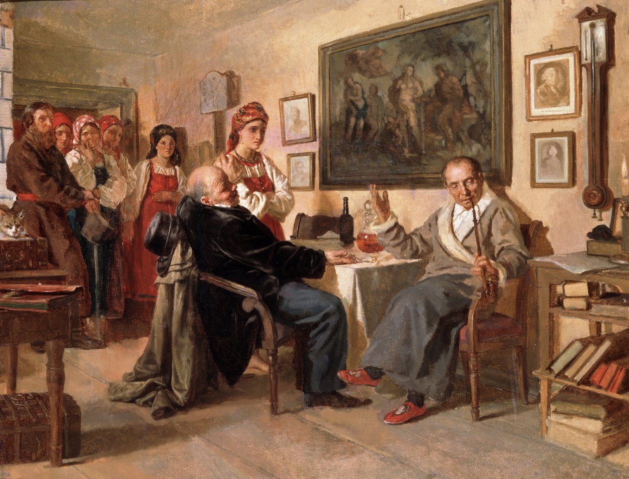 Market. Serflerin Satışı by Nikolai Vasilievich Nevrev