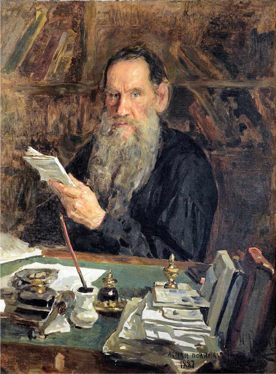Yazar Kont Lev Nikolayevich Tolstoy (1828-1910) par Orlow, Nikolai Vasilievich (1863-1924) portresi. Tuval üzerine yağlı boya, ebat : 104x84 by Nikolai Vasilievich Orlow