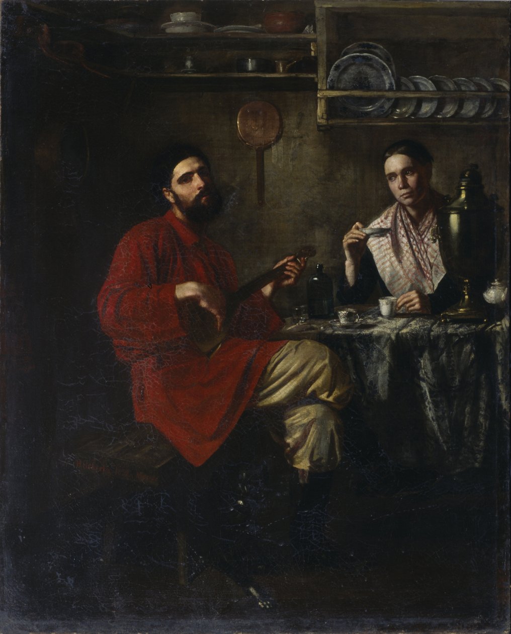 Köylü yaşamının sade sahnesi, 1855 by Nikolai Vasilyevich Nevrev