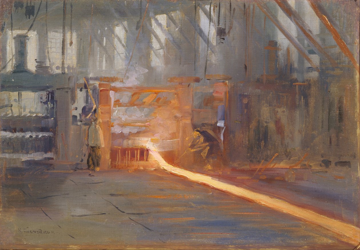 Chusovoy Metalurji Tesislerinde by Nikolaj Alekseevich Kasatkin