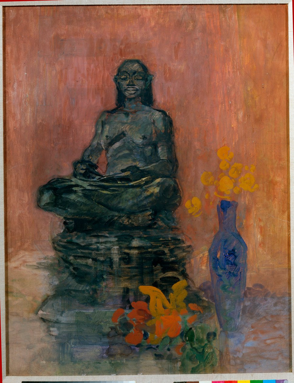 "Bir Hindu Tanrısı" Tablosu Nikolai Sapunov (Sapounov) (1880-1912) - 1900'ler - Tuval üzerine yağlı boya - Özel Koleksiyon by Nikolaj Nikolaevic Sapunov