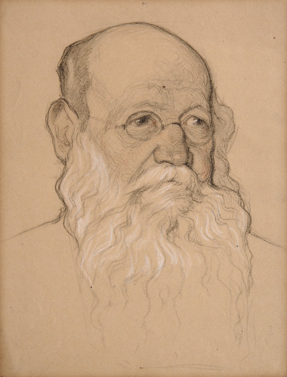 Piotr Kropotkin, 1920-21 (chalk on paper) by Nikolay 1873 1932 Andreyev