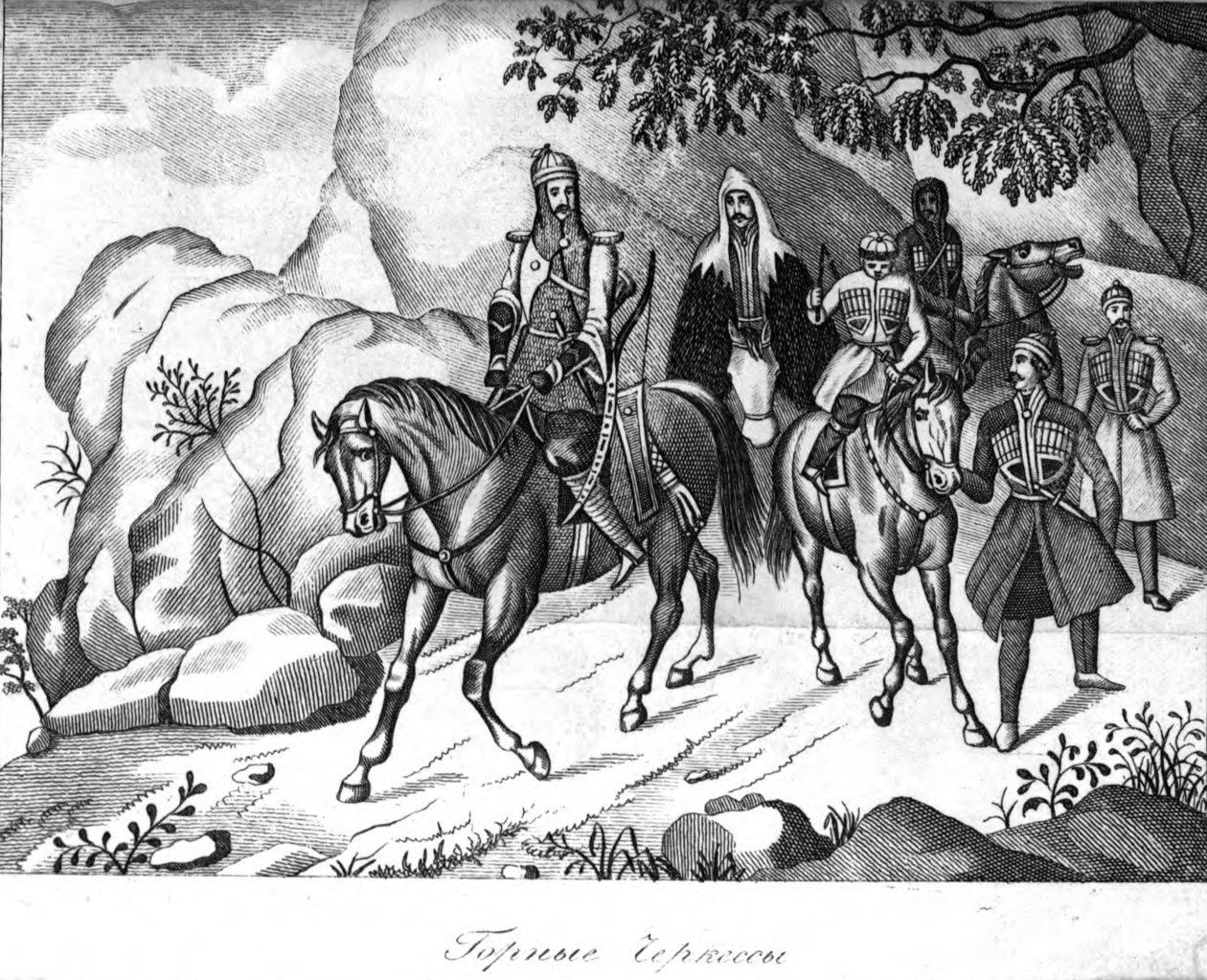 Kafkasya kitabından Dağ Çerkesleri ve dağları modern durumlarında yaşıyor by Nikolay Danilevsky