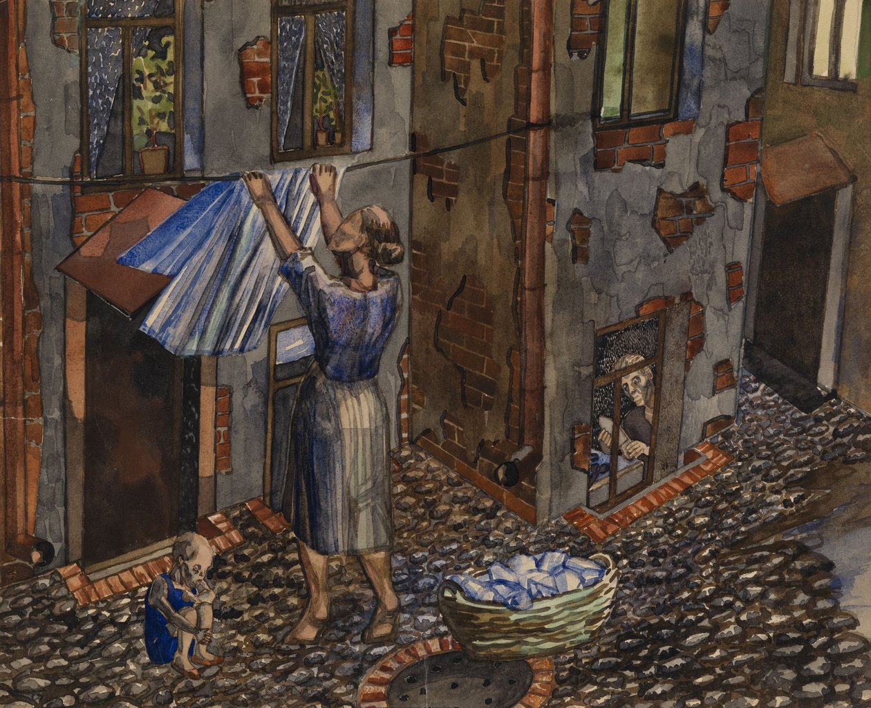 Eski Avlu, 1930 by Nikolay Ivanovich Evgrafov