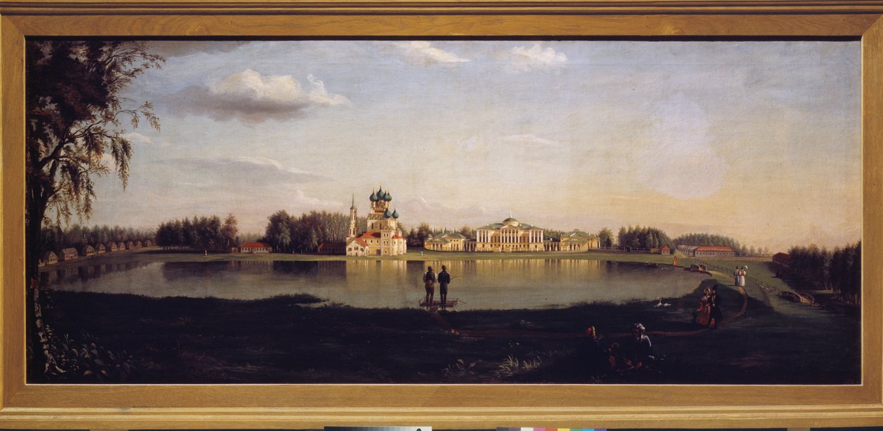 Ostankino mülkünün görünümü (Moskova, Rusya). Nikolai İvanoviç Podklyuchnikov