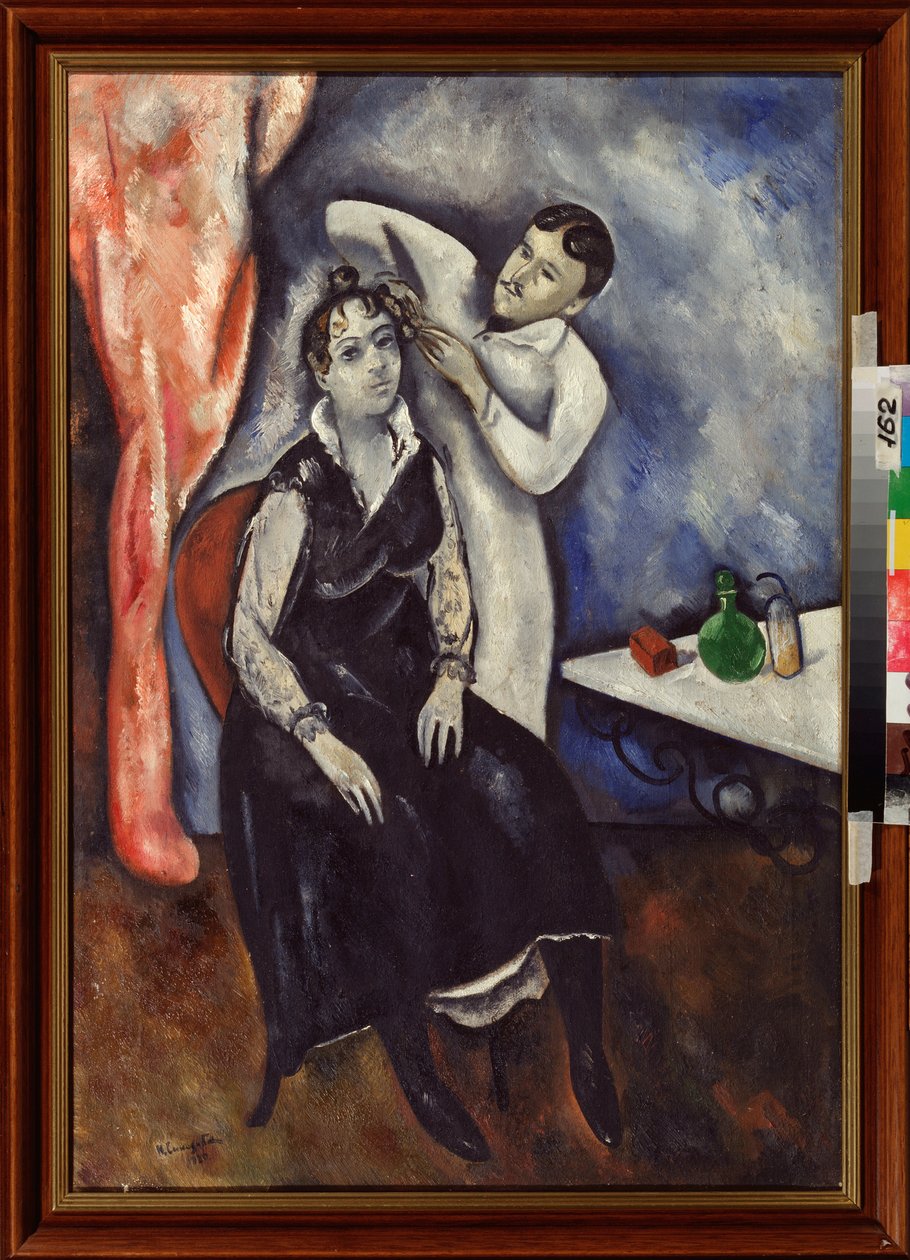 Kuaför (Kuaför) - Nikolai Vladimirovich Sinezubov (Nicolas Sinezouboff) (1891-1956), tuval üzerine yağlı boya tablo by Nikolay Vladimirovic Sinezubov