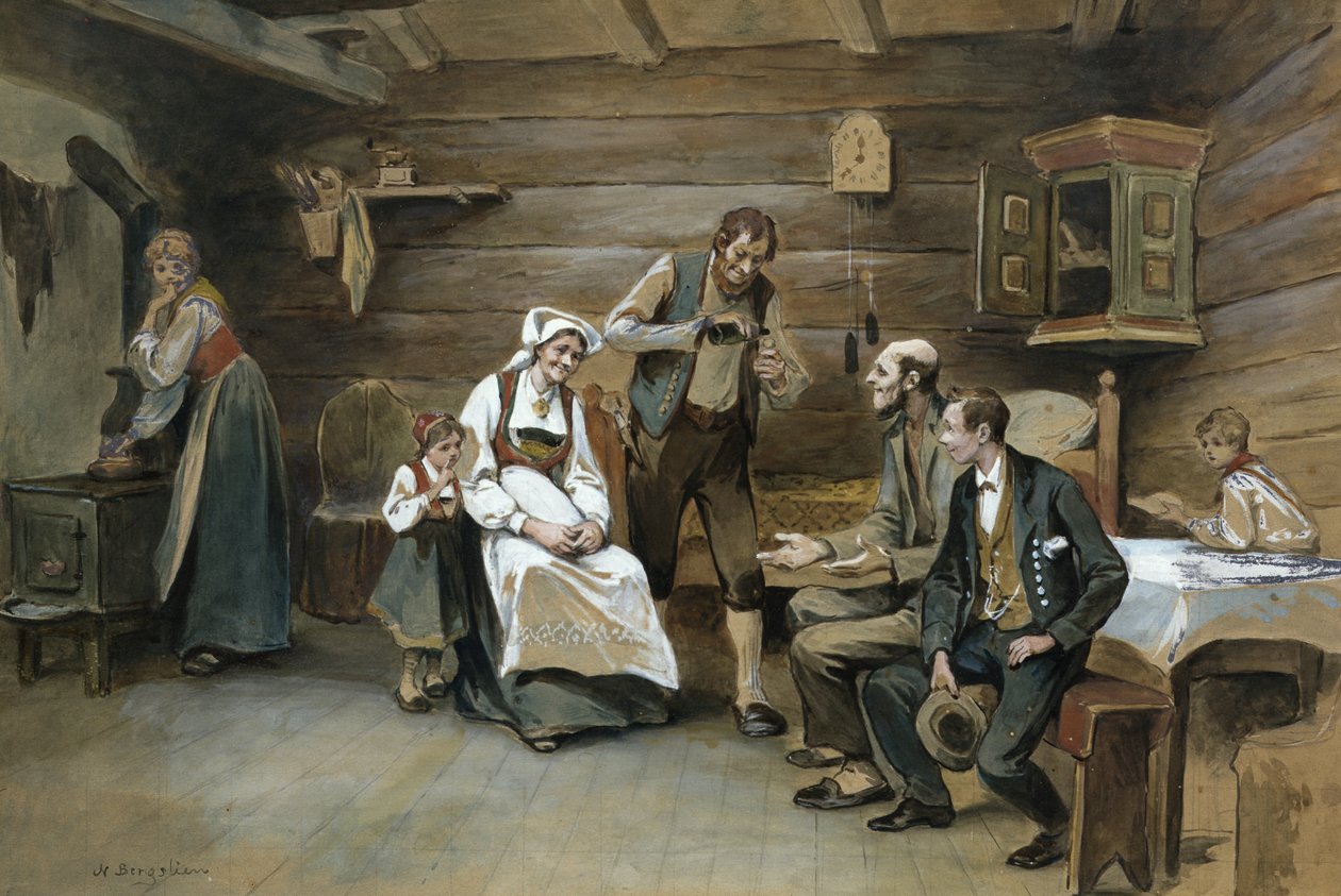 Bir teklif (kağıt üzerinde gövde rengi) by Nils Bergslien