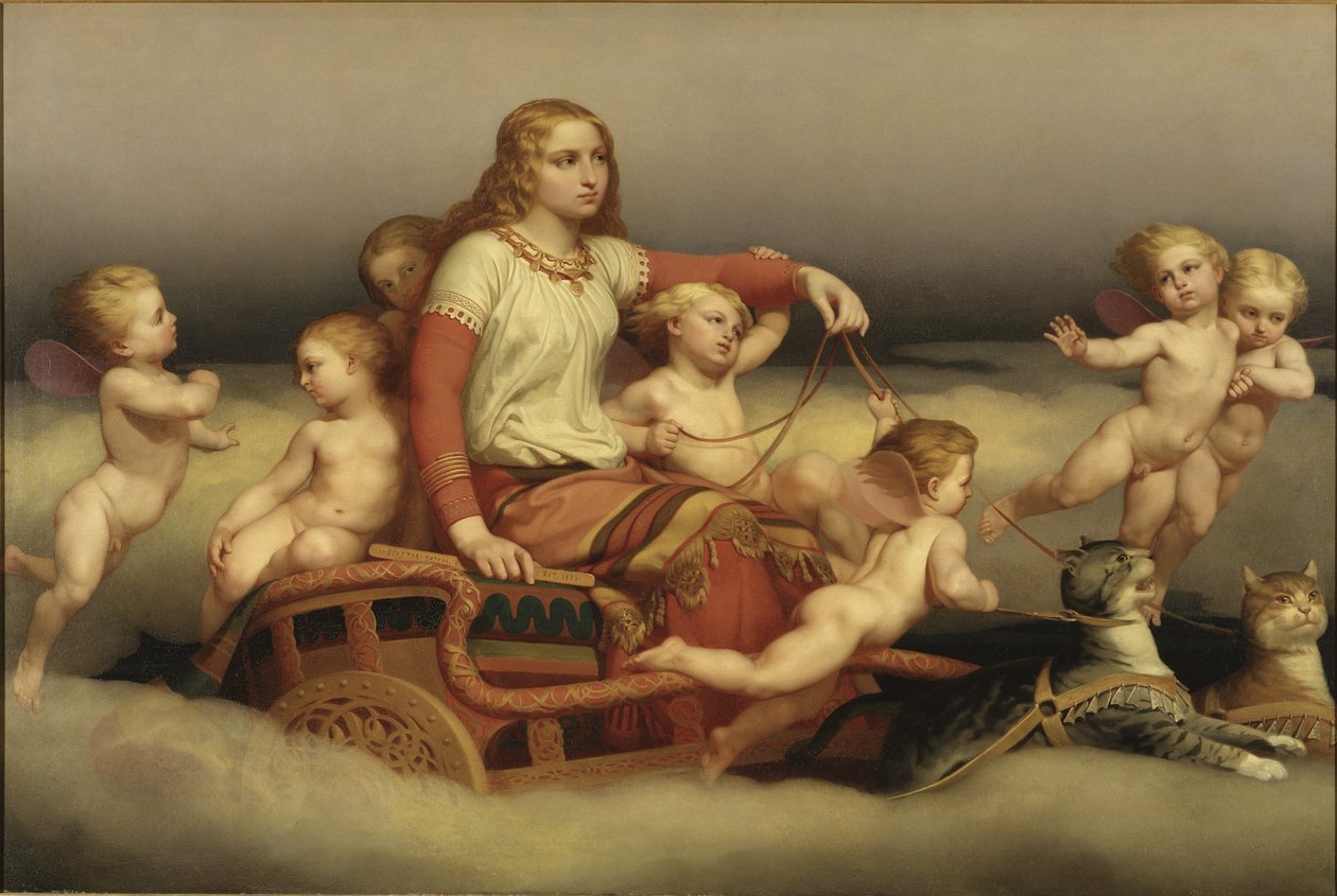 Kocasını Arayan Freja, 1852 by Nils Blommer