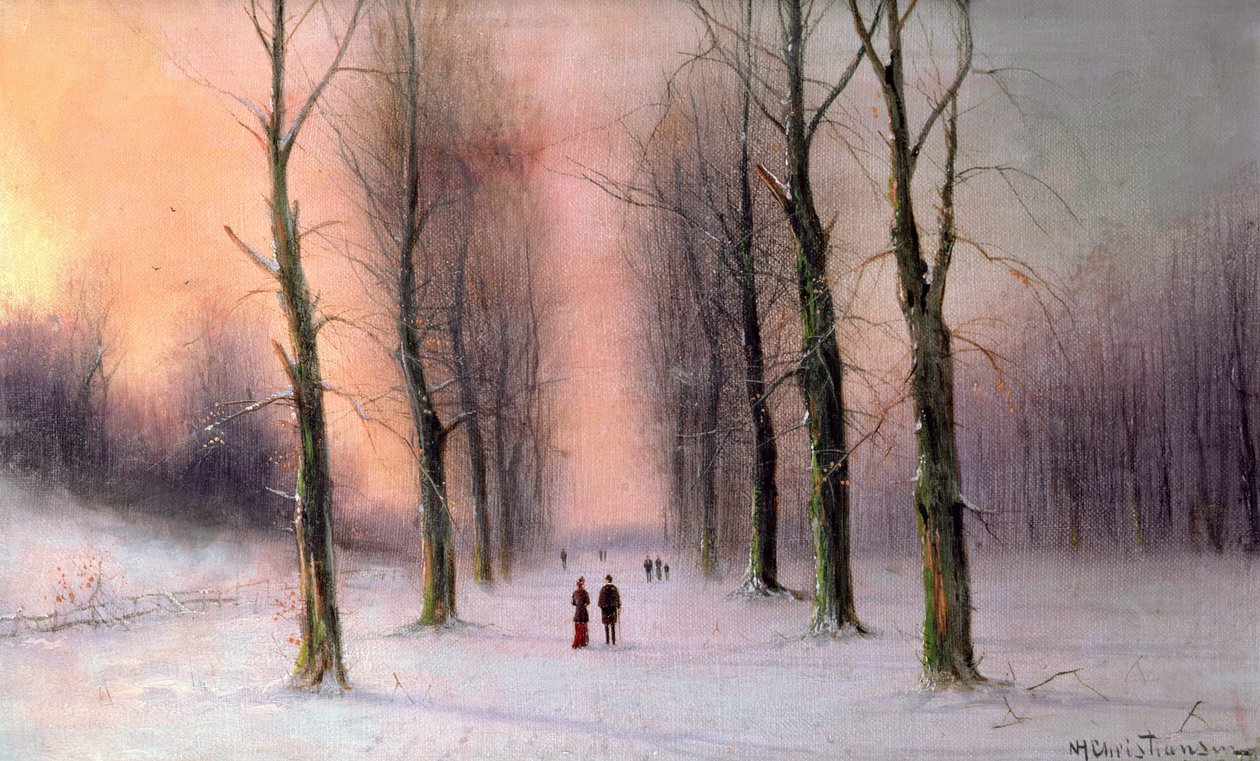 Kar Manzarası-Wanstead Parkı by Nils Hans Christiansen